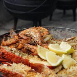 Prawn, lobster and fish