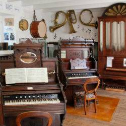Music room with very old musical instruments